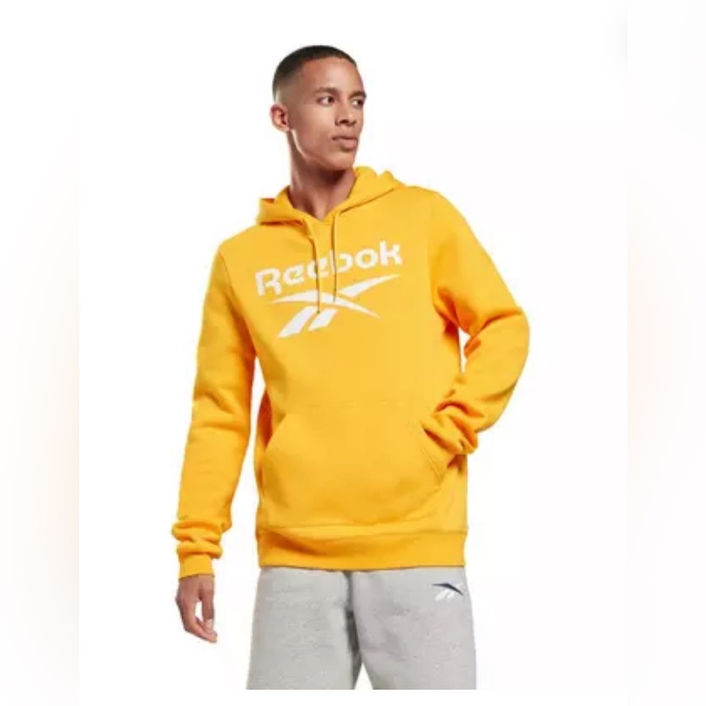 Reebok Men's Yellow Identity Fleece Hoodie